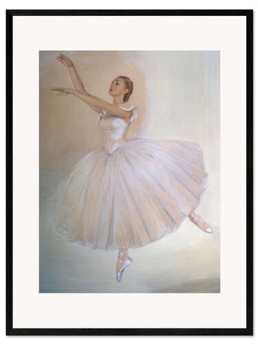 Gerahmter Kunstdruck Porträt der Ballerina Irina Baranova, Savely Sorin