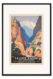 Gerahmter Kunstdruck Die Côte d'Azur und ihre Berge