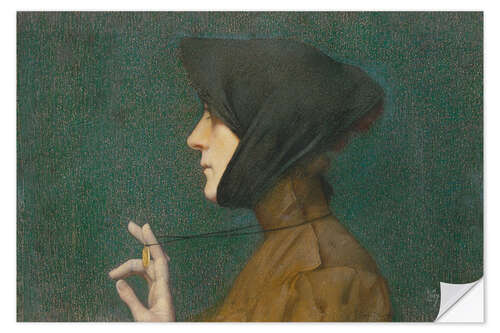Wandsticker Frau mit Medaillon, Mysterium