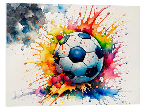 Obraz na PCV Football in Watercolour