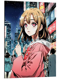 Magnettafel Japanisches Anime-Mädchen I