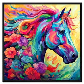 Gerahmter Kunstdruck Laufendes Pferd II