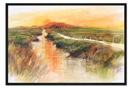 Gerahmter Kunstdruck Worpswede an der Hamme