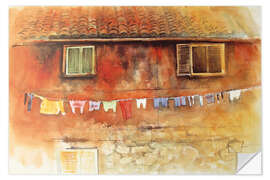Muursticker Laundry Day in Terracina