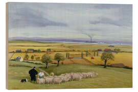 Quadro de madeira Sheep Farmer, Isle of Sheppey