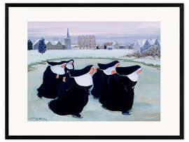 Gerahmter Kunstdruck Winter im Kloster