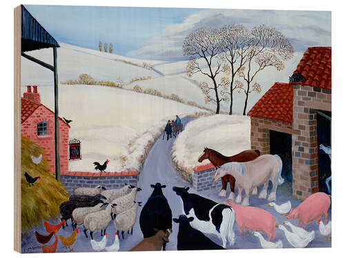 Quadro de madeira No Room at the Inn