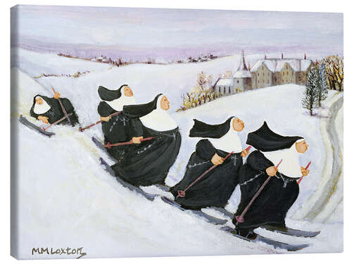 Lienzo Nuns Skiing