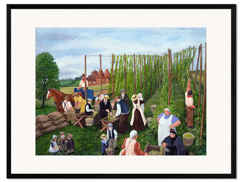 Ingelijste kunstdruk Hop Picking