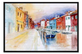 Gerahmter Kunstdruck Burano