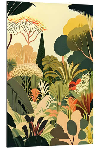 Aluminium print Jungle Garden