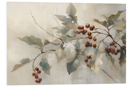 Foam board print Holly with Berries I