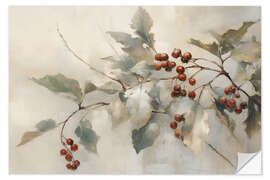 Vinilo para la pared Holly with Berries I