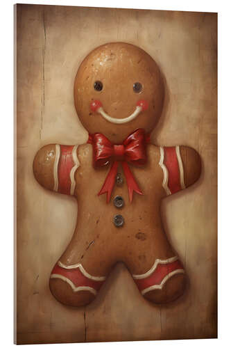 Acrylic print Smiling Gingerbread Man