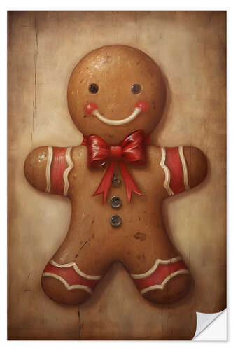 Wall sticker Smiling Gingerbread Man