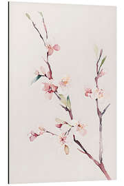 Tableau en aluminium Watercoulor Blossom III