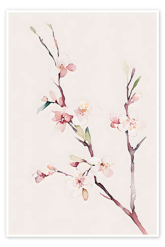 Poster Watercoulor Blossom III