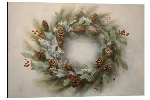 Aluminiumsbilde Christmas wreath