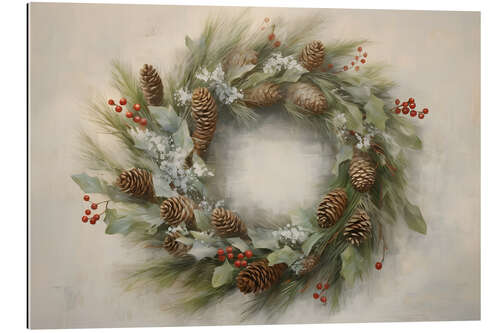 Galleritryck Christmas wreath