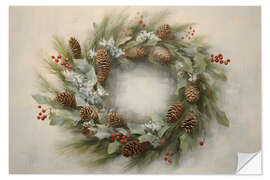 Vinilo para la pared Christmas wreath