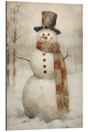 Magnettafel Schneemann mit Schal