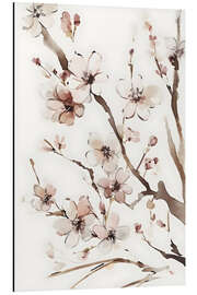 Tableau en aluminium Watercoulor Blossom II