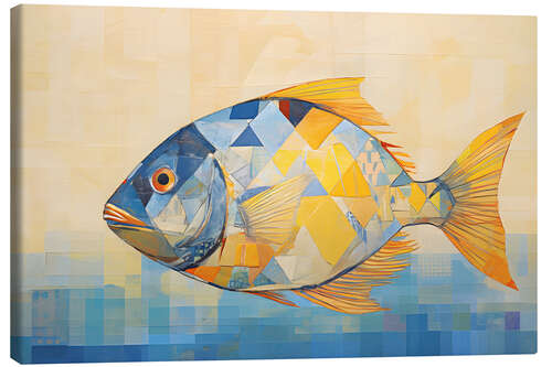 Leinwandbild Geometrischer Fisch II