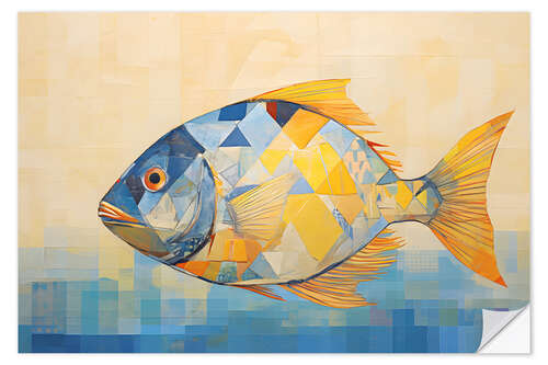 Wall sticker Geometric Fish II
