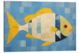 Tableau en aluminium Geometric Fish I