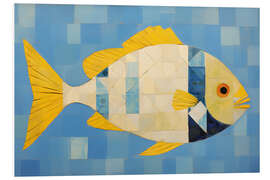 Foam board print Geometric Fish I