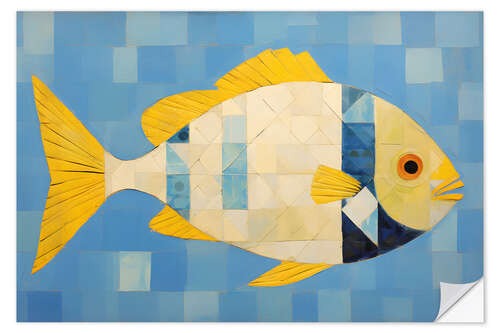 Sticker mural Geometric Fish I