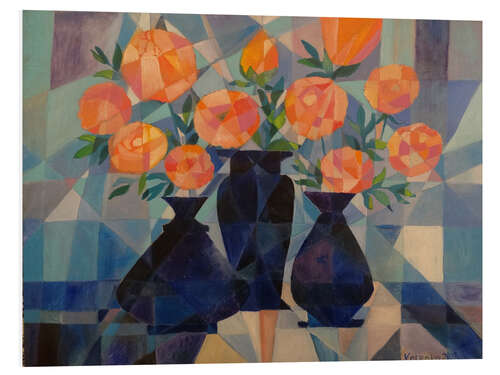 Foam board print Still Life With Peonies