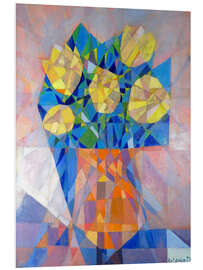 Foam board print Still Life With Yellow Tulips