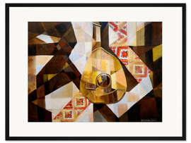 Gerahmter Kunstdruck Stillleben mit Bandura