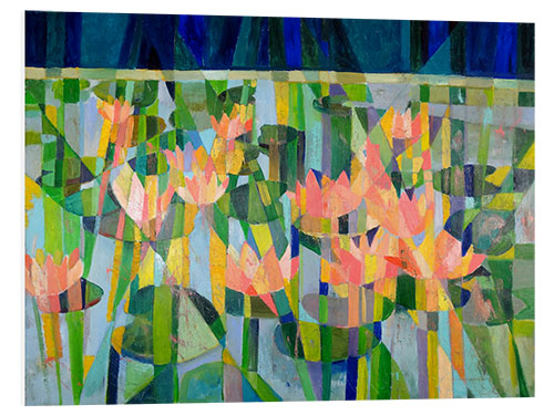 Print på skumplade Still Life With Water Lilies