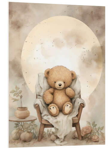 Foam board print Teddy Bear in Armchair