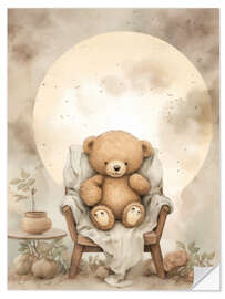 Vinilo para la pared Teddy Bear in Armchair