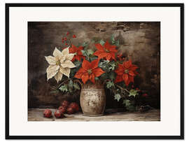 Gerahmter Kunstdruck Weihnachtsstern