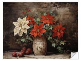 Muursticker Christmas Poinsettia