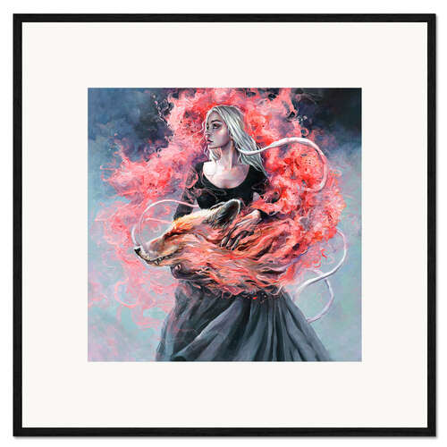 Framed art print Dragon Fox
