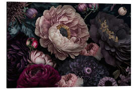 Magnettafel Dark Moody Flowers