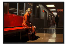 Gerahmter Kunstdruck Nachdenklich