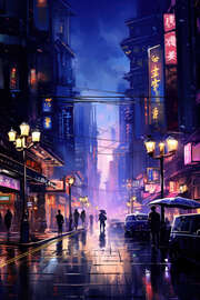 Magnettafel Urban Nightlife Mystique