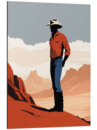 Aluminiumsbilde Desert Cowboy Stance