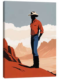 Lærredsbillede  Desert Cowboy Stance - Gradient Grooves