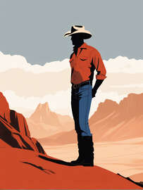 Magnettafel Desert Cowboy Stance