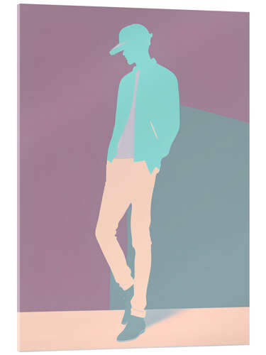 Acrylic print Urban Cyan Man