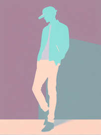 Magnettafel Urban Cyan Man