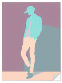 Wall sticker Urban Cyan Man