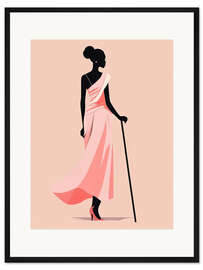 Gerahmter Kunstdruck Elegante Silhouette